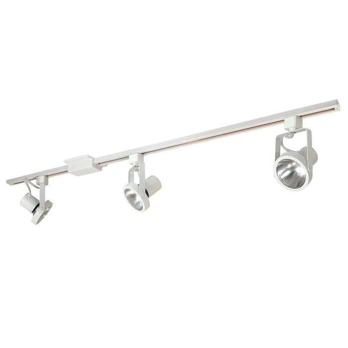 Nora 4-ft Track Pack (3) Gimbal Ring PAR30 Track Heads, Wht - NTL-158