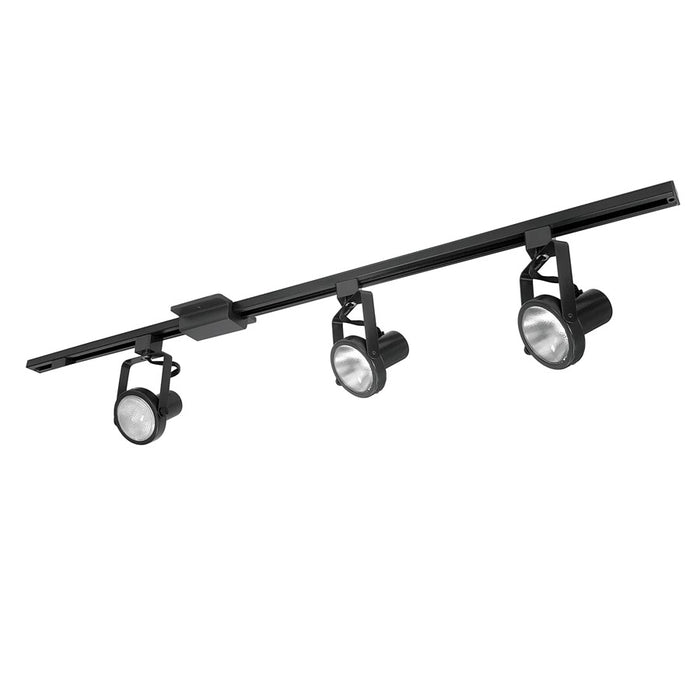 Nora 4-ft Track Pack (3) Gimbal Ring PAR30 Track Heads, Blk - NTL-158B