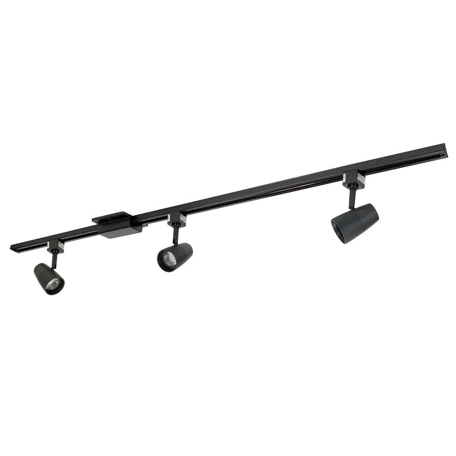 Nora 4-ft Track Pack (3) MAC LED Track Heads, 3000K, Blk - NTLE-870930B