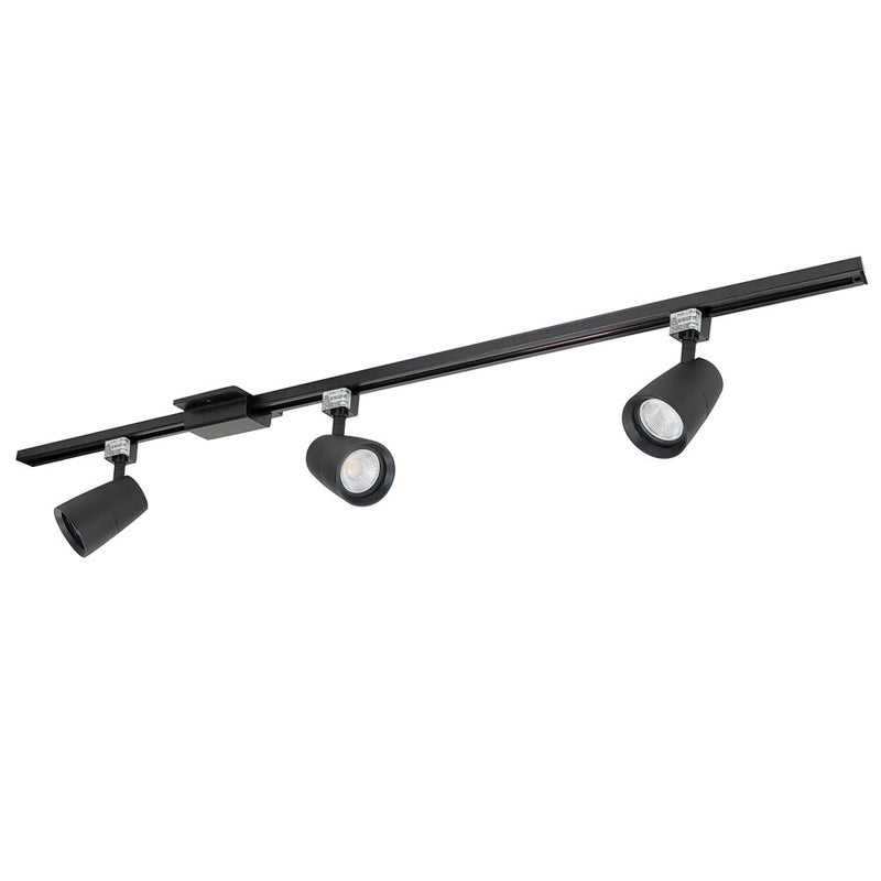 Nora 4-ft Track Pack (3) MAC XL LED Track Heads, 2700K, Blk - NTLE-875927B