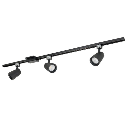 Nora 4-ft Track Pack (3) MAC XL LED Track Heads, 3500K, Blk - NTLE-875935B