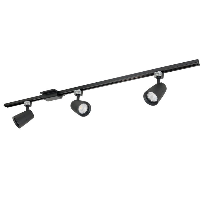 Nora 4-ft Track Pack (3) MAC XL LED Track Heads, 3500K, Blk - NTLE-875935B
