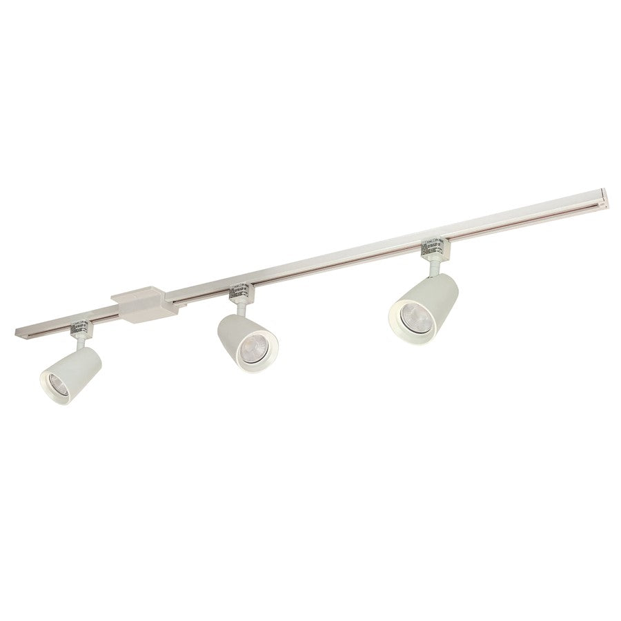 Nora 4-ft Track Pack (3) MAC XL LED Track Heads, 3500K, Wht - NTLE-875935W