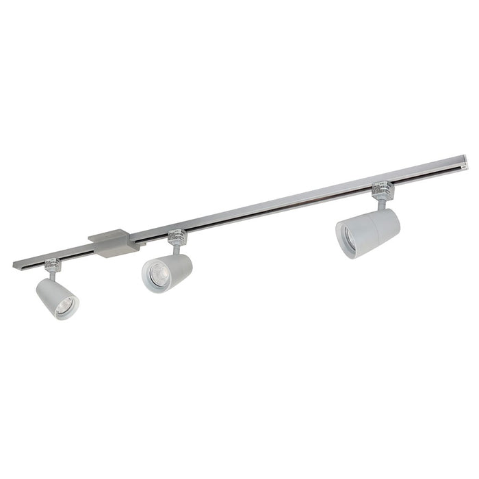 Nora 4-ft Track Pack (3) MAC XL LED Track Heads, 4000K, Slvr - NTLE-875940S