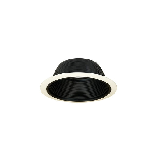 Nora Lighting 6" Br/Par30 Stepped Baffle/Plastic Ring, Black/White - NTM-30
