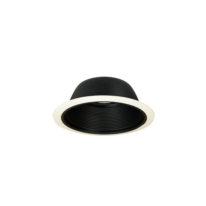 Nora Lighting 6" Br/Par30 Stepped Baffle/Plastic Ring, Black/White - NTM-30