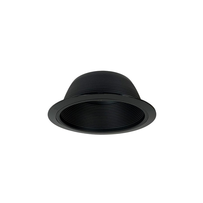 Nora Lighting 6" BR/PAR30 Stepped Baffle w/ Plastic Ring, Black, - NTM-30B