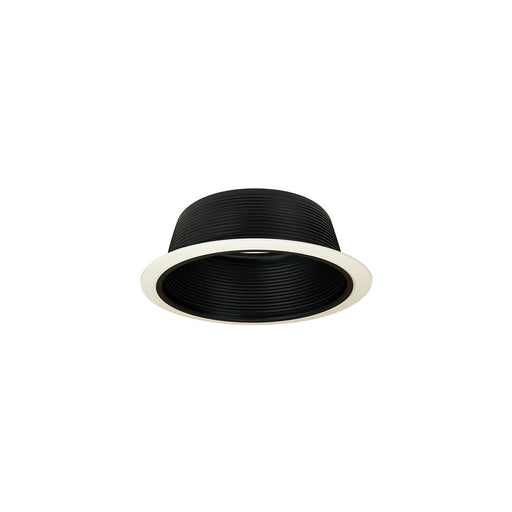 Nora Lighting 6" Stepped Baffle/Plastic Ring, Black/White - NTM-40