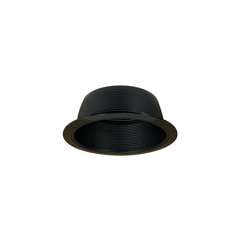 Nora Lighting 6" Stepped Baffle/Metal Ring, Black/Black - NTM-40B