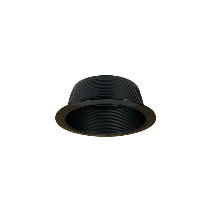 Nora Lighting 6" Stepped Baffle/Metal Ring, Black/Black - NTM-40B