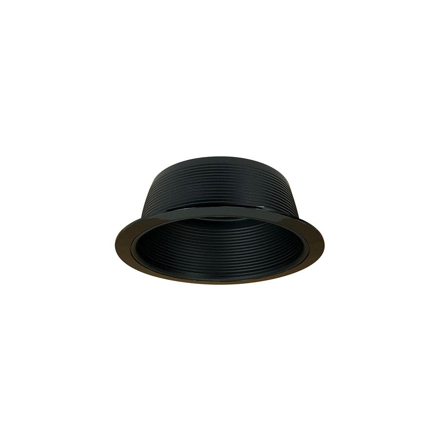 Nora Lighting 6" Stepped Baffle/Metal Ring, Black/Black - NTM-40B