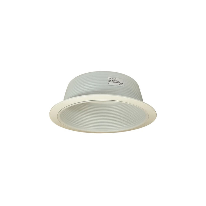Nora Lighting 6" Stepped Baffle/Plastic Ring, White - NTM-41