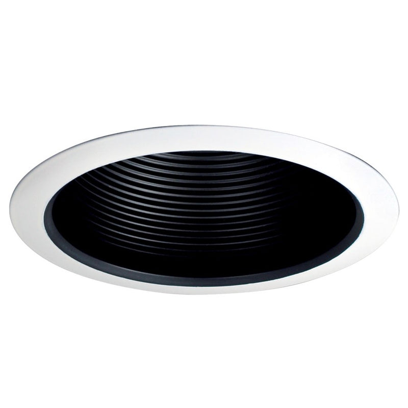 Nora Lighting 5" Airtight Black Baffle Cone w/ White Flange, - NTM-513B