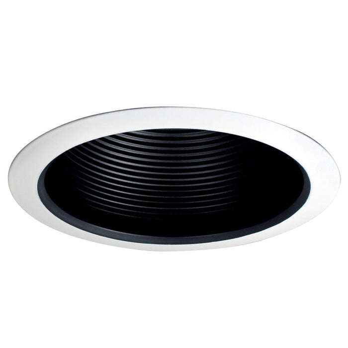 Nora Lighting 5" Airtight Black Baffle Cone w/ White Flange, - NTM-513B