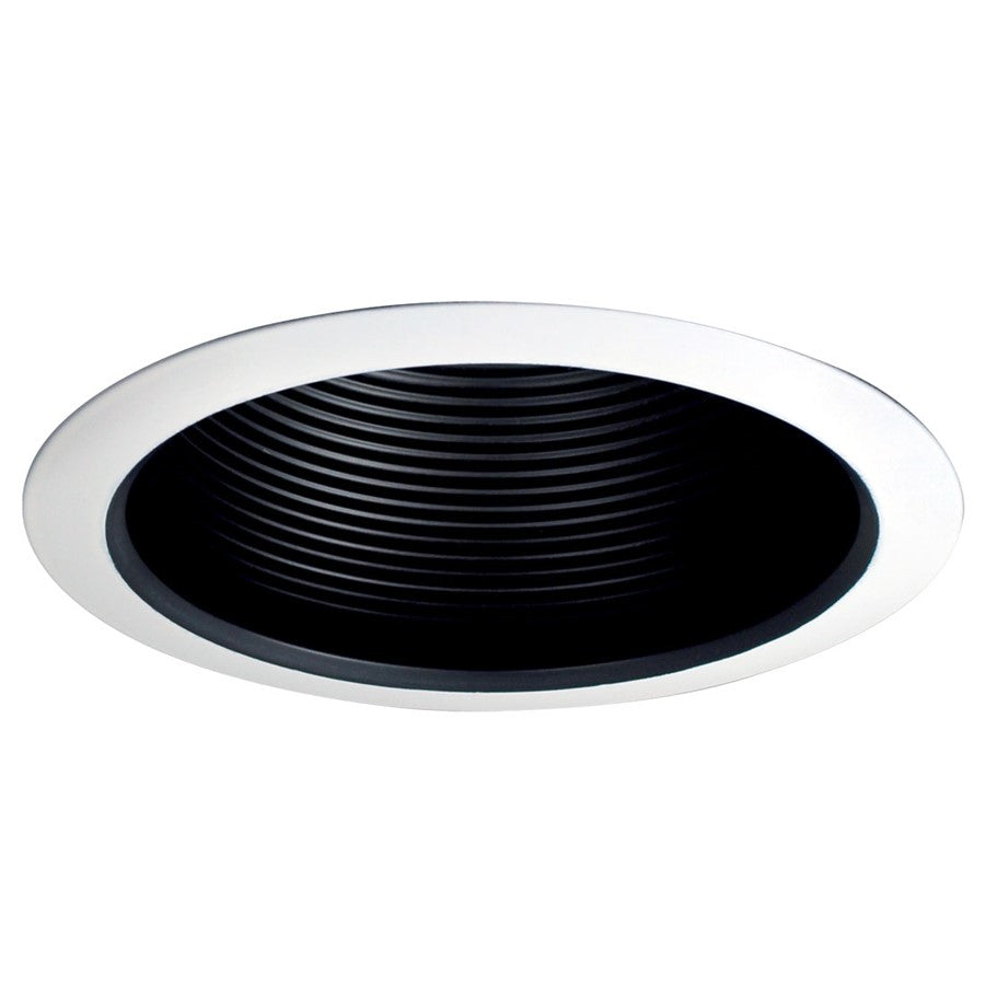 Nora Lighting 5" Airtight Black Baffle Cone w/ White Flange, - NTM-513B