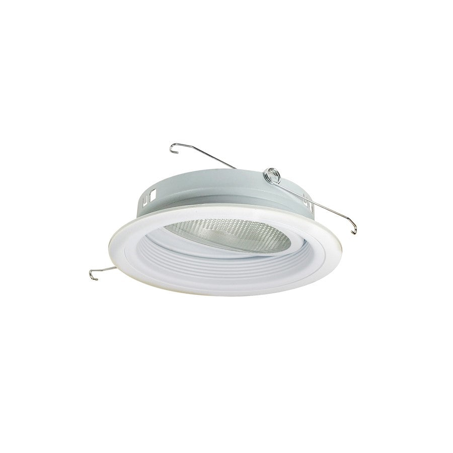 Nora Lighting 6" Par30 Stepped Baffle/Gimbal Ring, White - NTM-54W
