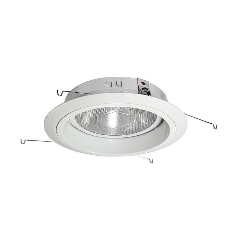 Nora Lighting 6" Par38 Specular Reflector/Rivet/Gimbal Ring, White - NTM-57W-M1