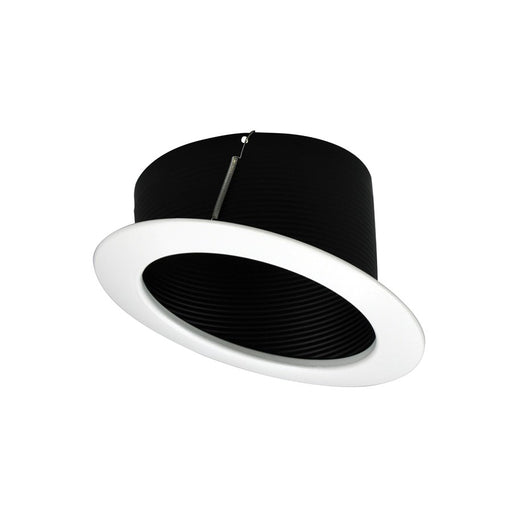 Nora Lighting 6" Sloped Metal Baffle Trim, Black/White, Black/White - NTM-615B