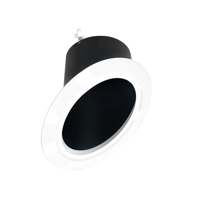 Nora 6" Super Sloped Reflector Trim, Black Reflector/White Flange - NTM-616-45B