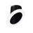Nora 6" Super Sloped Baffle Trim, Black Baffle/White Flange - NTM-617-45B
