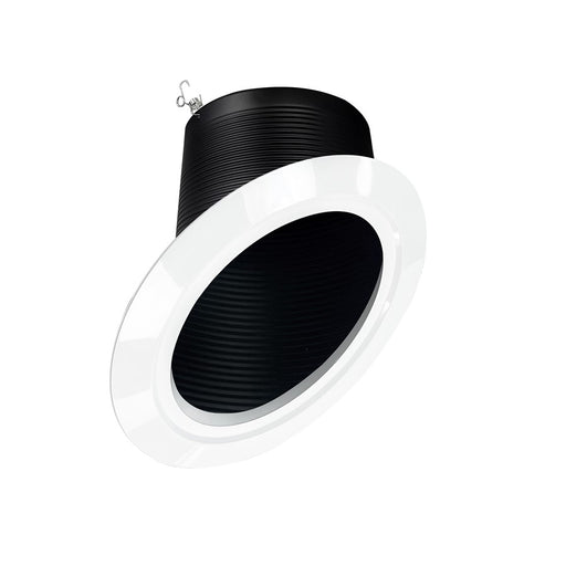 Nora 6" Super Sloped Baffle Trim, Black Baffle/White Flange - NTM-617-45B