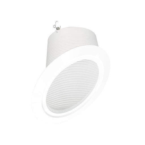 Nora 6" Super Sloped Baffle Trim, White Baffle/White Flange - NTM-617-45W
