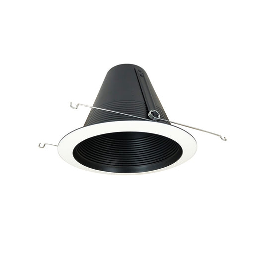 Nora Lighting 6" Air-Tight Aluminum Baffle Cone/Flange, Black/White - NTM-713BAL