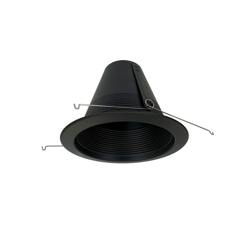 Nora 6" Air-Tight Galvanized Iron Baffle Cone/Flange, Black - NTM-713BBAL