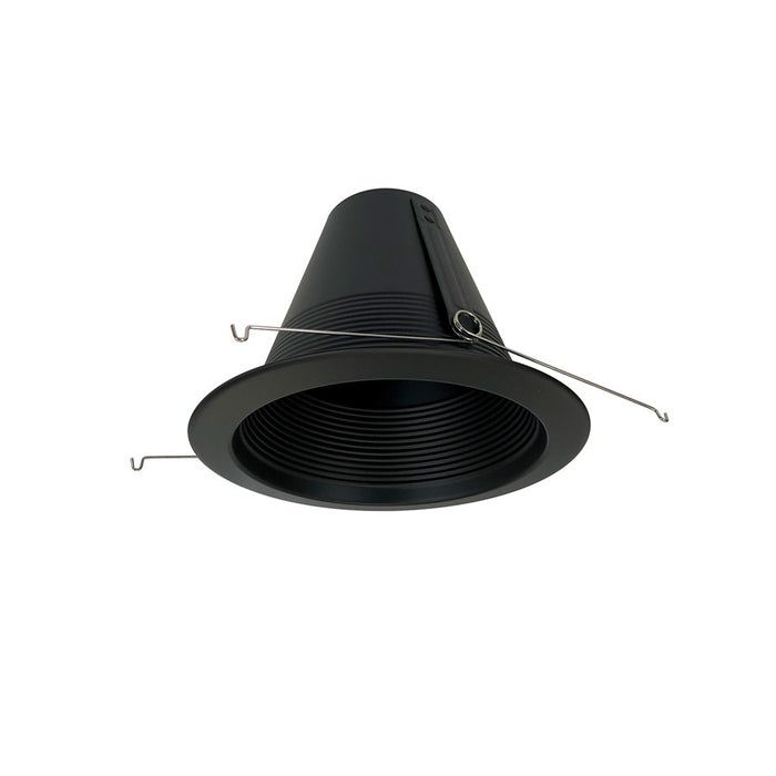 Nora 6" Air-Tight Galvanized Iron Baffle Cone/Flange, Black - NTM-713BBAL