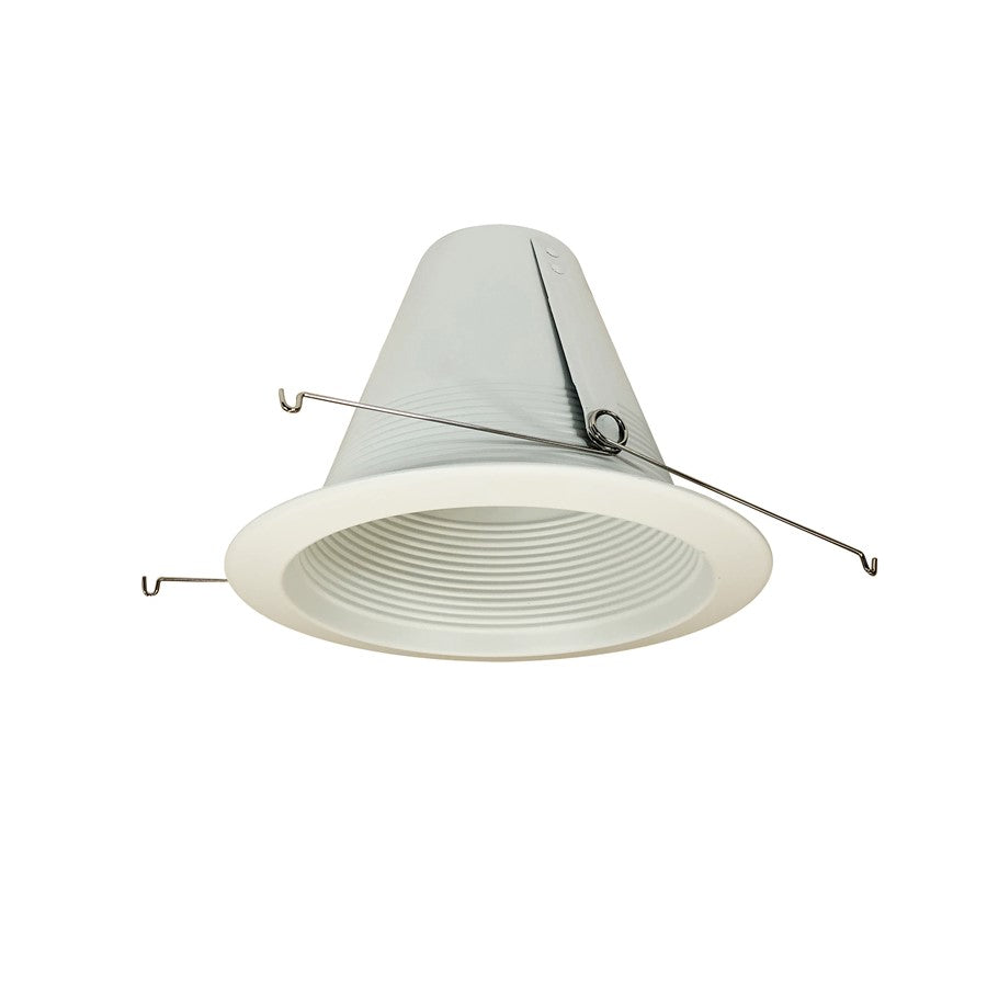 Nora Lighting 6" Air-Tight Aluminum Baffle Cone/Flange, White - NTM-713WAL