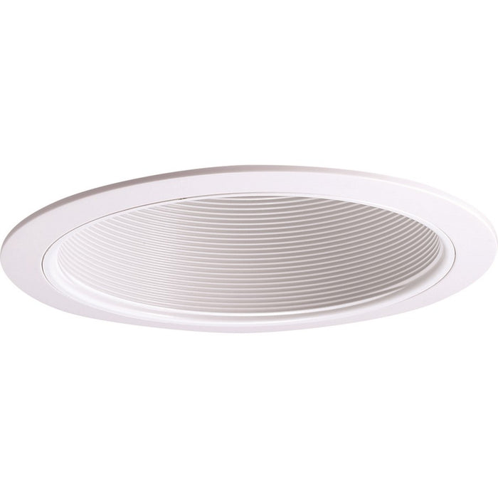 Nora Lighting 6" Br30/Par30 Phenolic Stepped Baffle/Plastic Ring, White - NTP-31