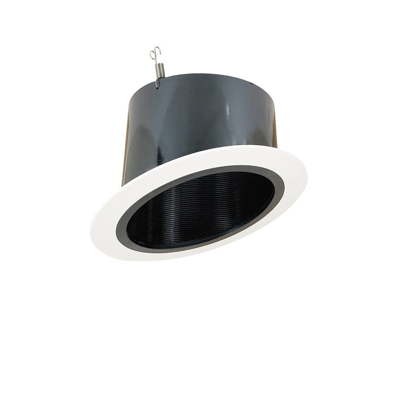 Nora 6" Sloped Phenolic Stepped Bfl Trim, Blk/Wht - NTP-614B