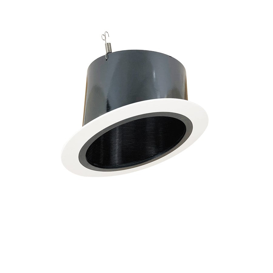 Nora 6" Sloped Phenolic Stepped Bfl Trim, Blk/Wht - NTP-614B