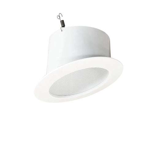 Nora Lighting 6" Sloped Phenolic Stepped Baffle Trim, White - NTP-614W
