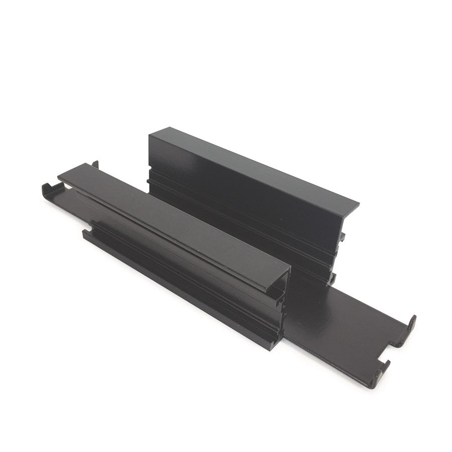 Nora Straight Connector For Recessed Track, 1 Or 2 Circuit Track, BK - NTRT-10B