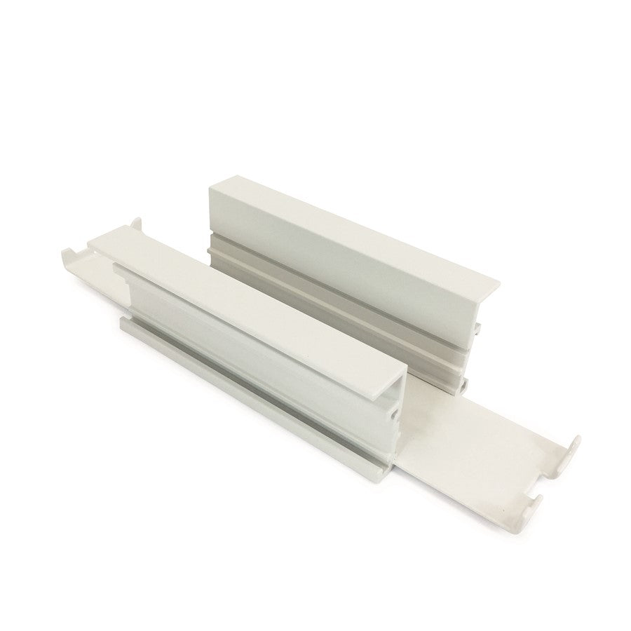 Nora Straight Connector For Recessed Track, 1 Or 2 Circuit Track, WH - NTRT-10W