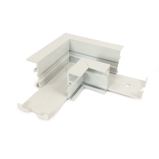 Nora L Connector For Recessed Track, 1 Or 2 Circuit Track, White - NTRT-13W
