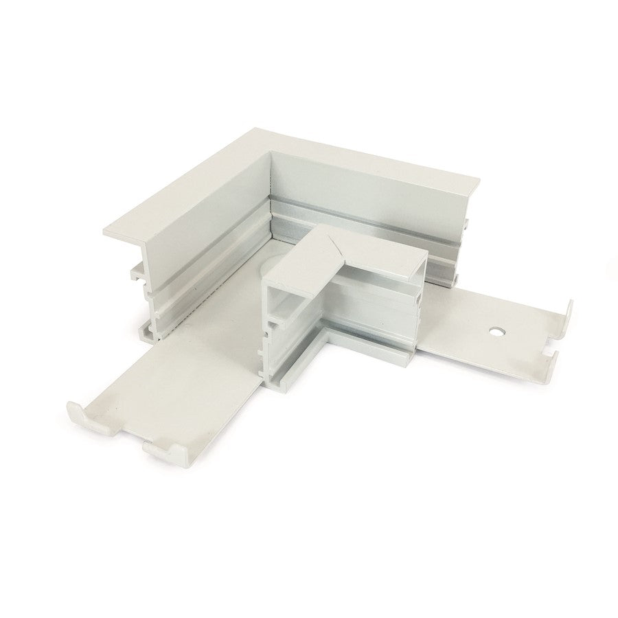 Nora L Connector For Recessed Track, 1 Or 2 Circuit Track, White - NTRT-13W