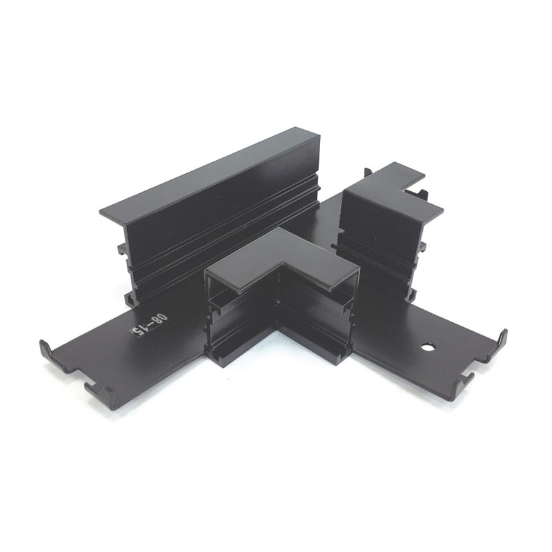 Nora T Connector For Recessed Track, 1 Or 2 Circuit Track, Black - NTRT-14B