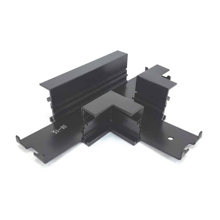 Nora T Connector For Recessed Track, 1 Or 2 Circuit Track, Black - NTRT-14B