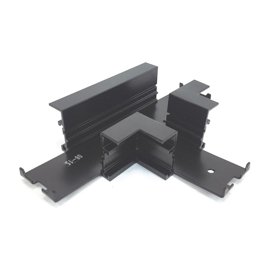 Nora T Connector For Recessed Track, 1 Or 2 Circuit Track, Black - NTRT-14B