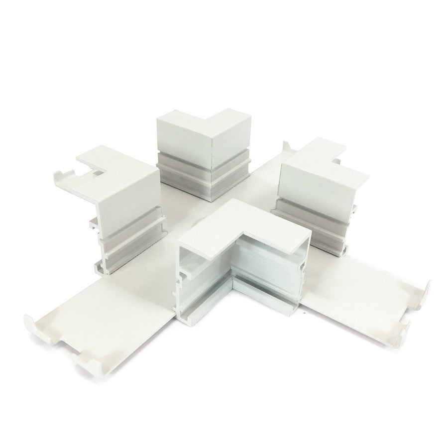 Nora X Connector For Recessed Track, 1 Or 2 Circuit Track, White - NTRT-15W