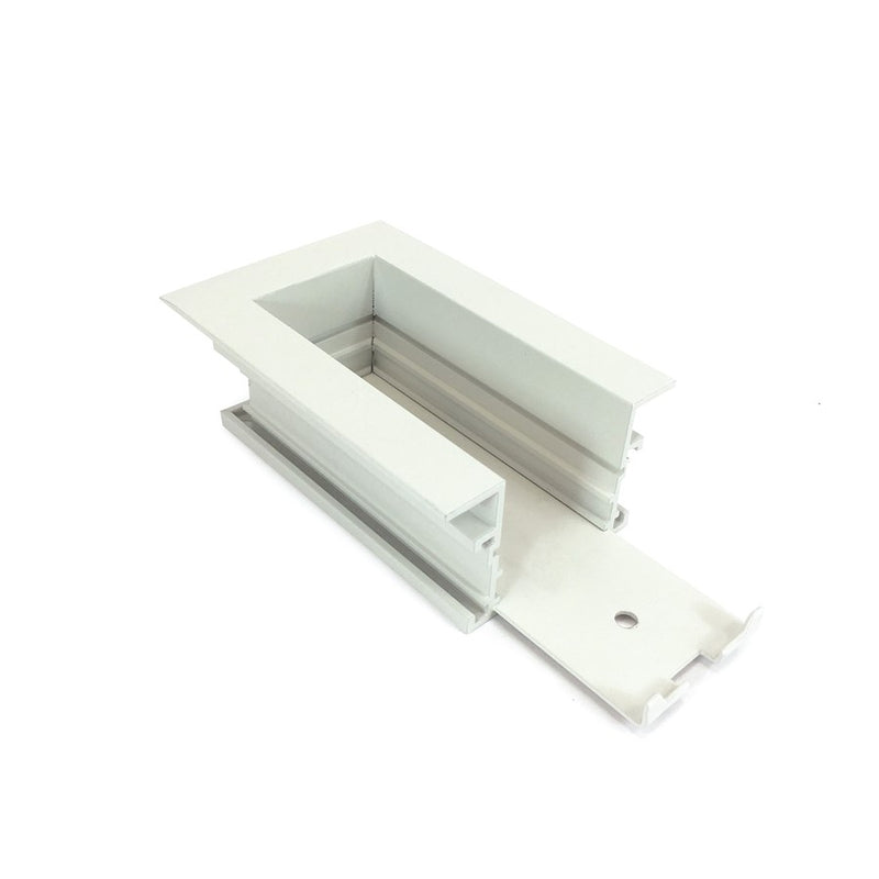 Nora Lighting End Feed For Recessed Track, 1 Or 2 Circuit Track, WH - NTRT-16W