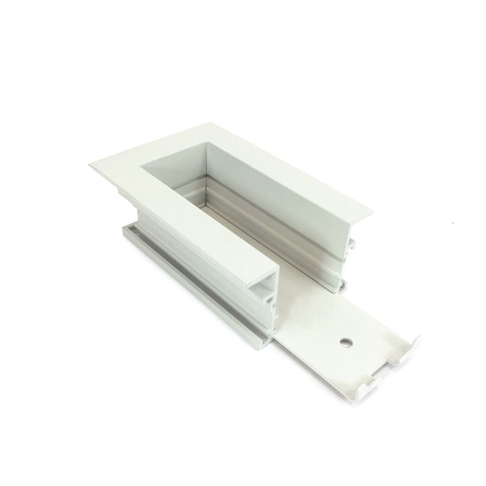 Nora Lighting End Feed For Recessed Track, 1 Or 2 Circuit Track, WH - NTRT-16W