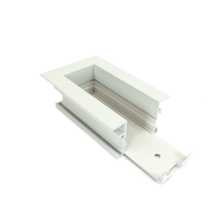 Nora Lighting End Feed For Recessed Track, 1 Or 2 Circuit Track, WH - NTRT-16W