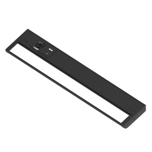 Nora 16" 120V Adj LEDUR UndrCab/USB Ports, Blk - NUDA-16TWB-USB