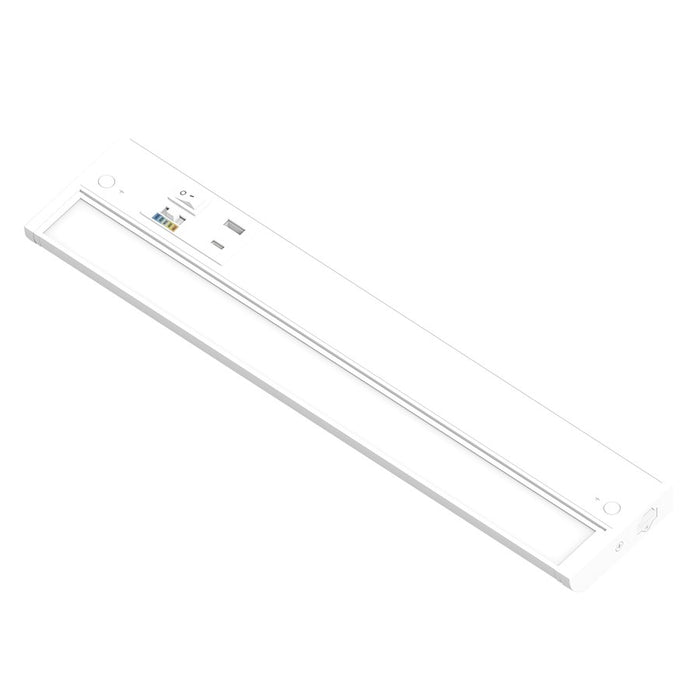 Nora 16" 120V Adj LEDUR UndrCab/USB Ports, Wht, MPW - NUDA-16TWMPW-USB