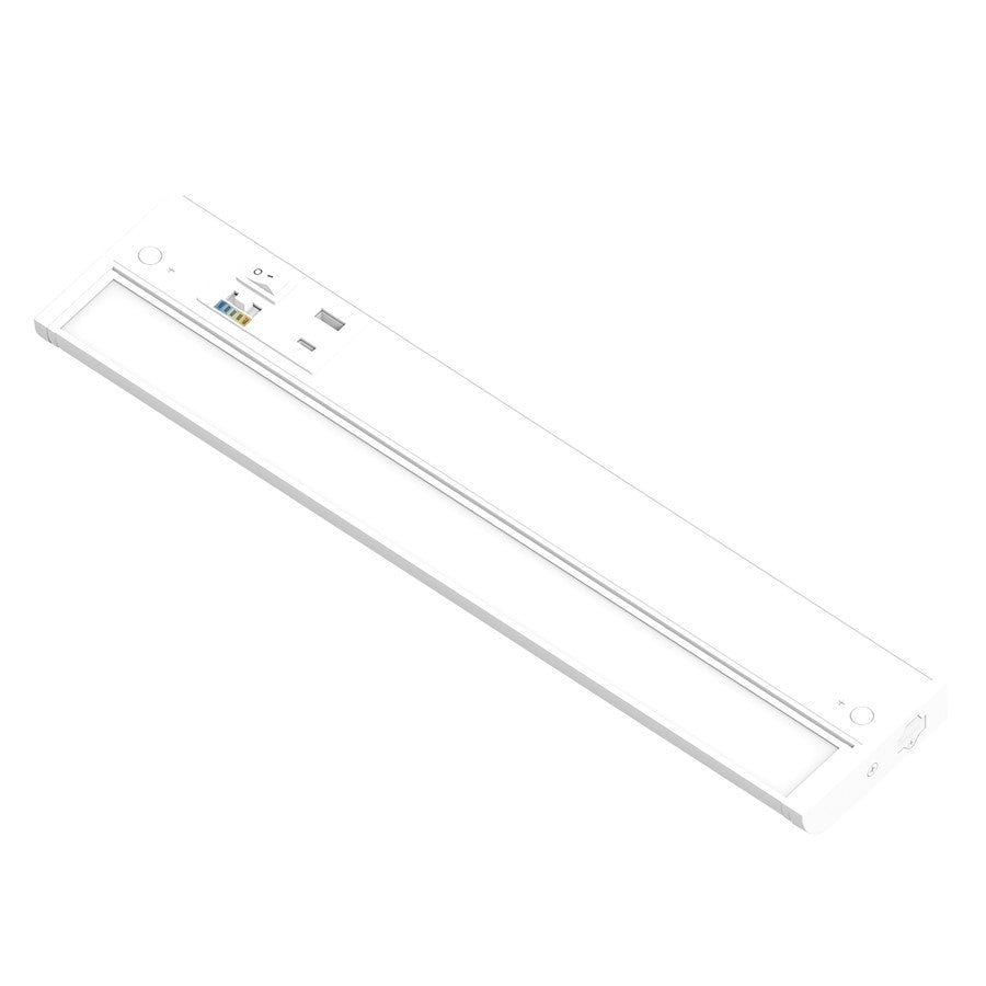 Nora 16" 120V Adj LEDUR UndrCab/USB Ports, Wht, MPW - NUDA-16TWMPW-USB