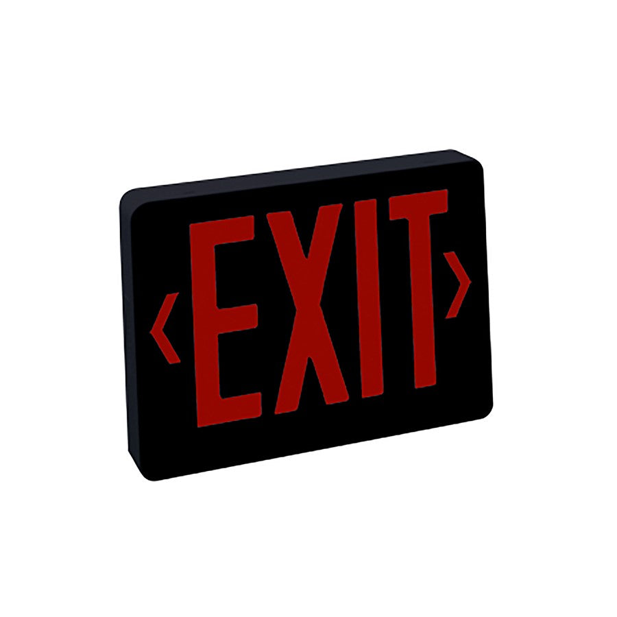 Nora Thermo LED Exit, Red/Blk Hsg, 2 Circuit, Blk - NX-504-LED-BR
