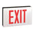 Nora Die-Cast LED Exit/AC only, Red, Blk Hsg, Die-cast Alum - NX-505-LED-R